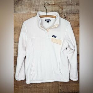Patagonia Re-Tool Snap-T Pullover Jacket Girls Kids XL 14 White Hiking